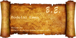 Bodolai Emma névjegykártya